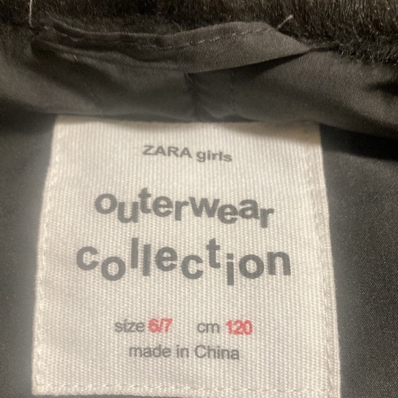 Zara girls outerwear collection dark grey faux  fur vest - Picture 3 of 4